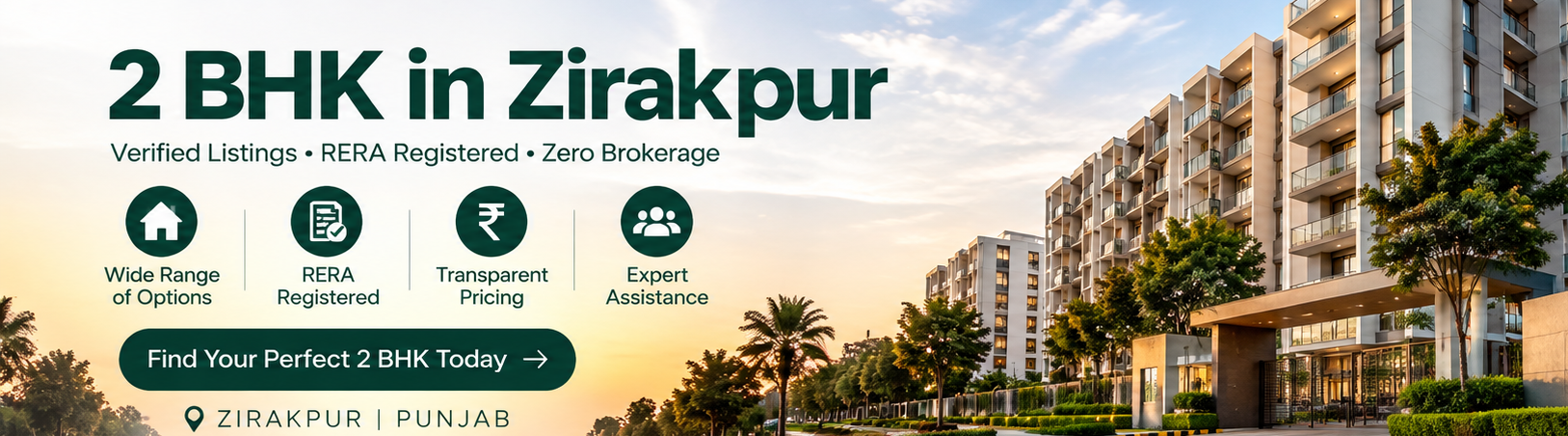 2 BHK In Zirakpur